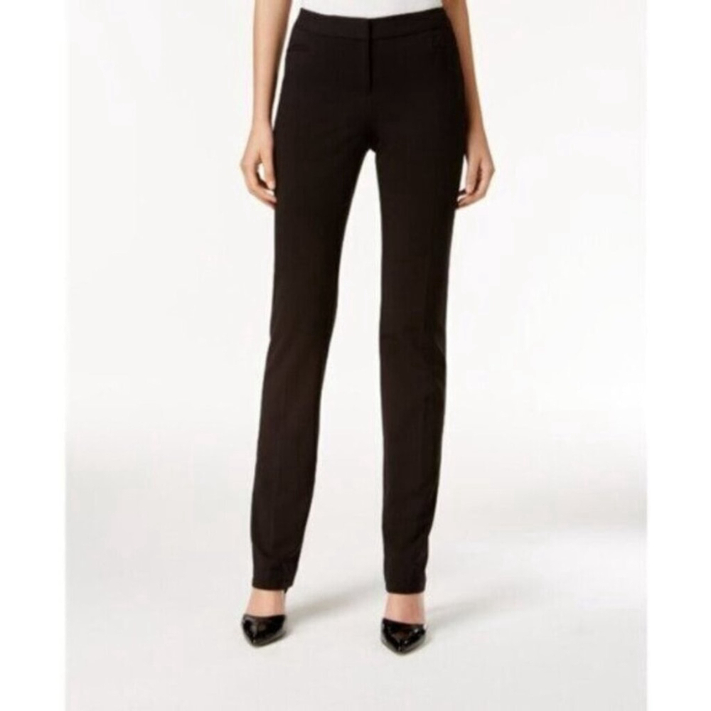 Alfani 16 Petite (Short) Modern Straight-Leg Black Comfortable Dress Pants NWT